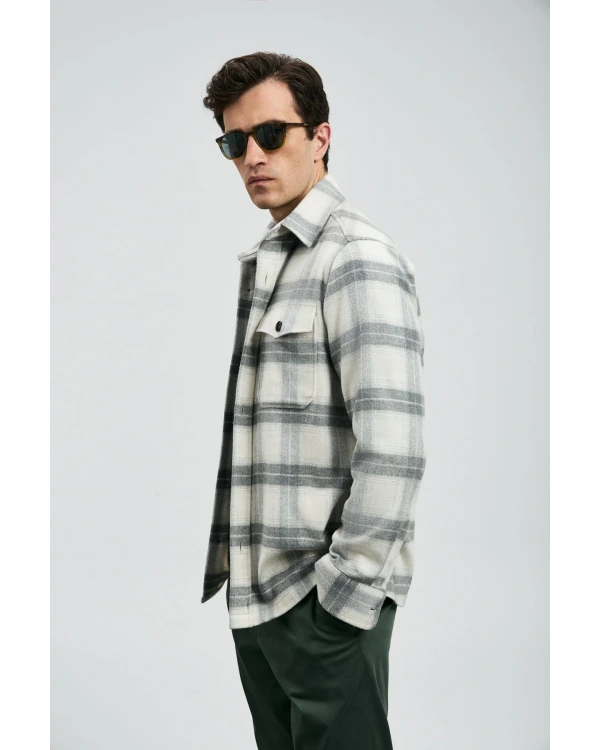 Lufian Valdo Erkek Gri Basic Gömlek Regular Fit 112010669