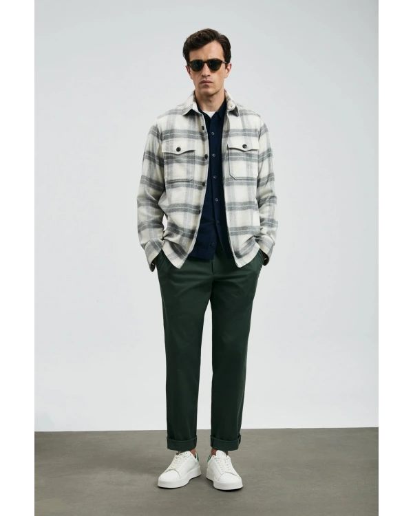 Lufian Valdo Erkek Gri Basic Gömlek Regular Fit 112010669