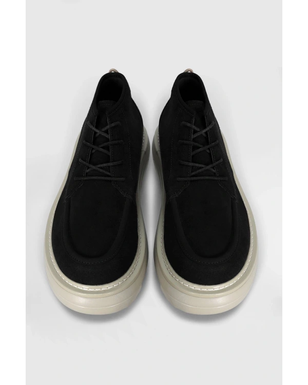 Lufian William Erkek Siyah Deri Sneaker 112230246