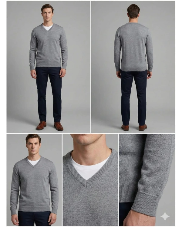 Nehir V Yaka Triko Kazak 254500502