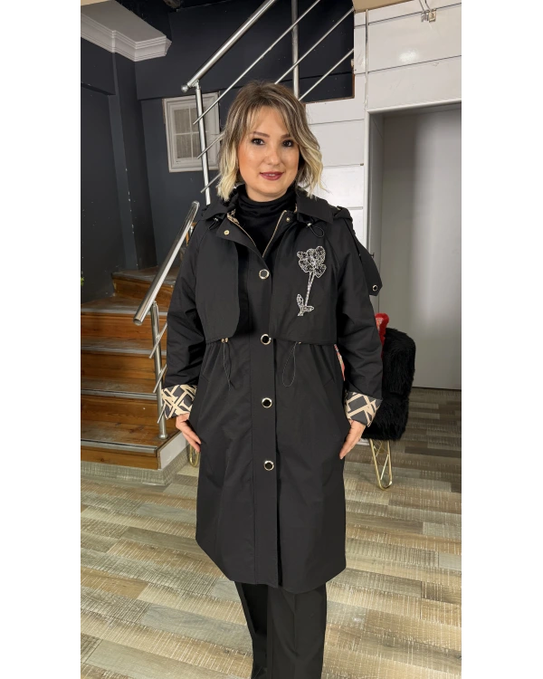 Nure Rürgarlıklı Uzun Trenç 1007