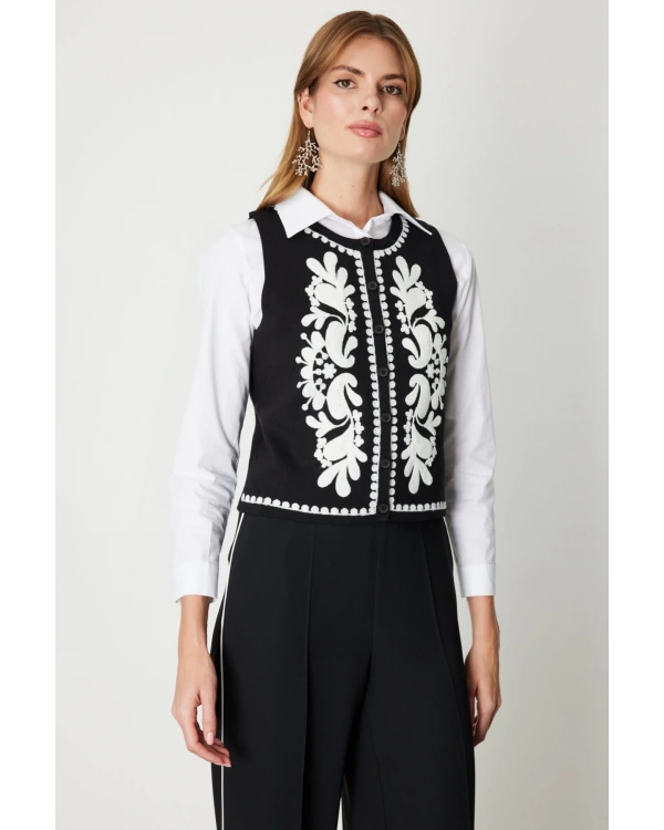 On Fashion İşlemeli Yelek 60919