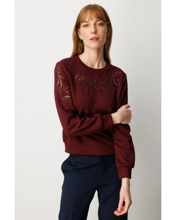 On Fashion Kolları Ve Yakası Pencere Detaylı Sweat 66322