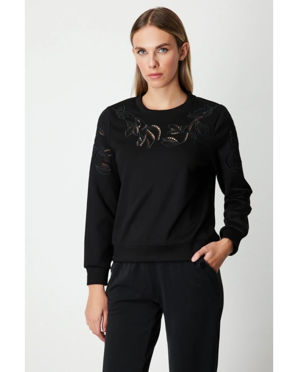 On Fashion Kolları Ve Yakası Pencere Detaylı Sweat 66322