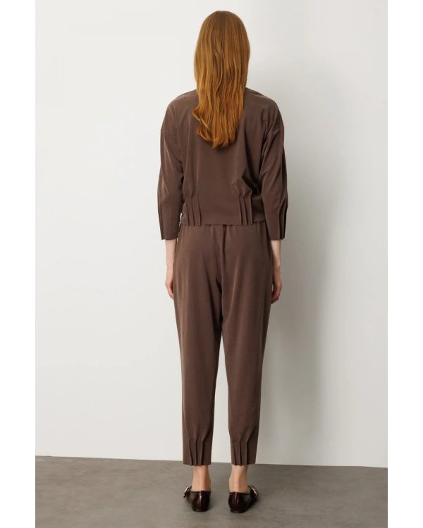 On Fashion Paçası Dikişli Lastik Bel Pantolon 64409