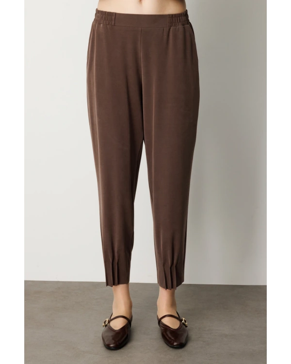 On Fashion Paçası Dikişli Lastik Bel Pantolon 64409