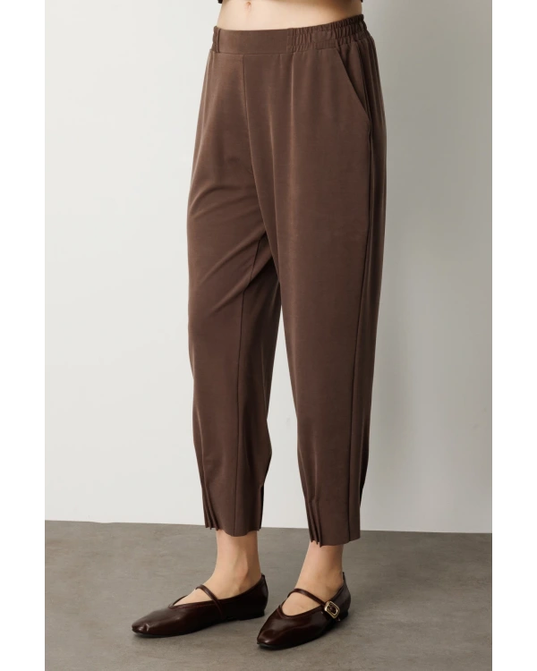 On Fashion Paçası Dikişli Lastik Bel Pantolon 64409