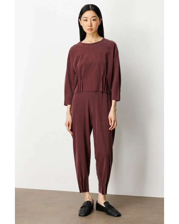 On Fashion Pileli Dikişli Bluz 64408