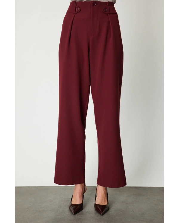 On Fashion Tek Pileli Bol Paça Pantolon 64126