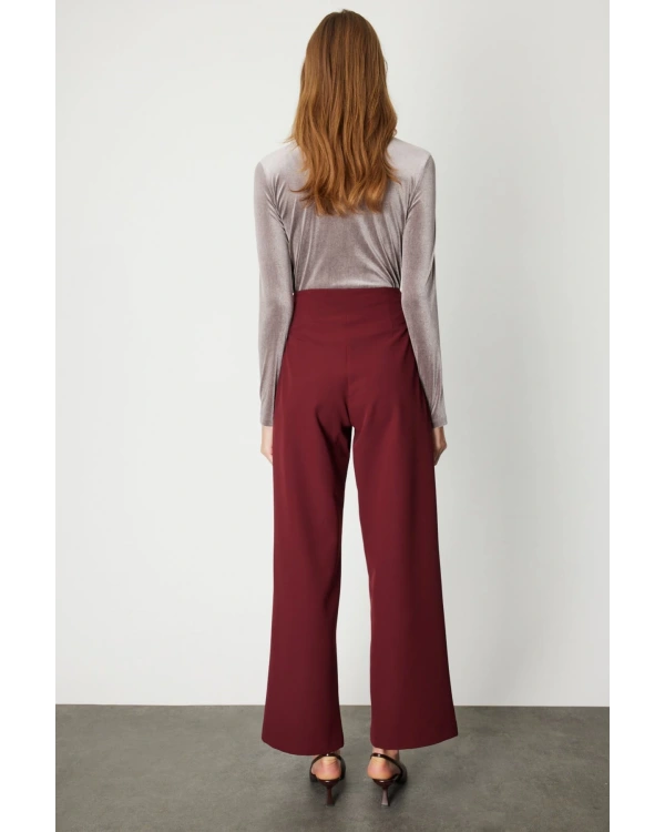 On Fashion Tek Pileli Bol Paça Pantolon 64126