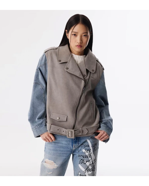 Twist Denim Mıx Kemerli Mont TS1250012024