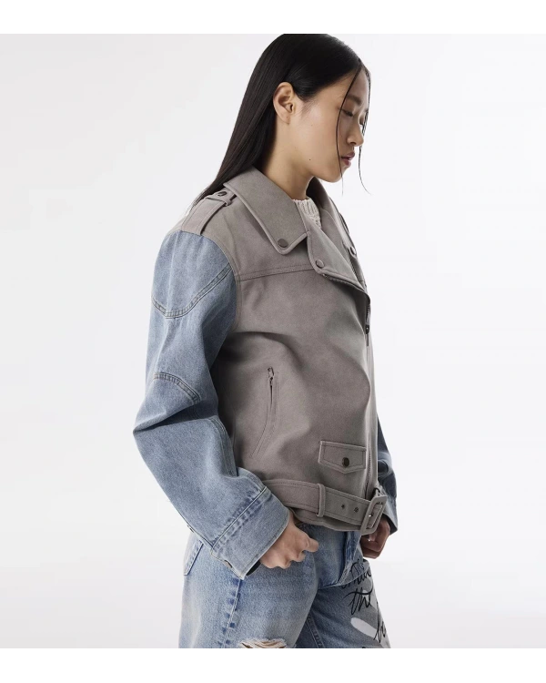 Twist Denim Mıx Kemerli Mont TS1250012024