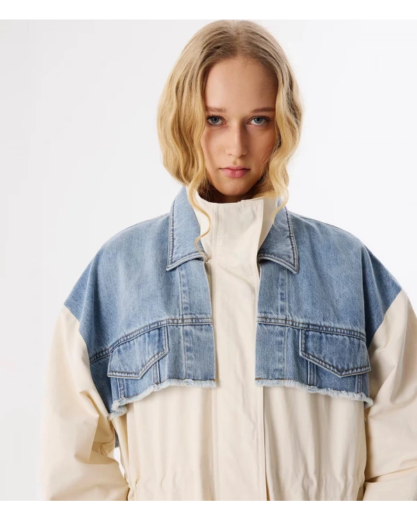 Twist Denim Mıx Trençkot TS1250012028