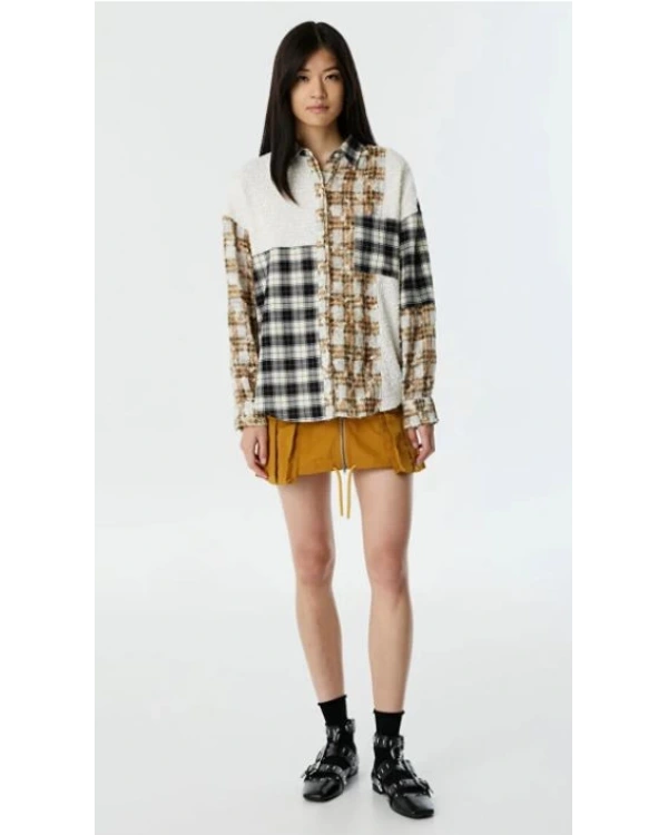 Twist Dokulu Kumaş Mix Gömlek TW6250025045