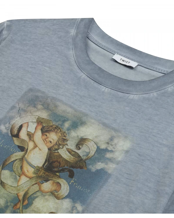 Twist Görsel Baskılı Yıkamalı T-shirt TS1250070047
