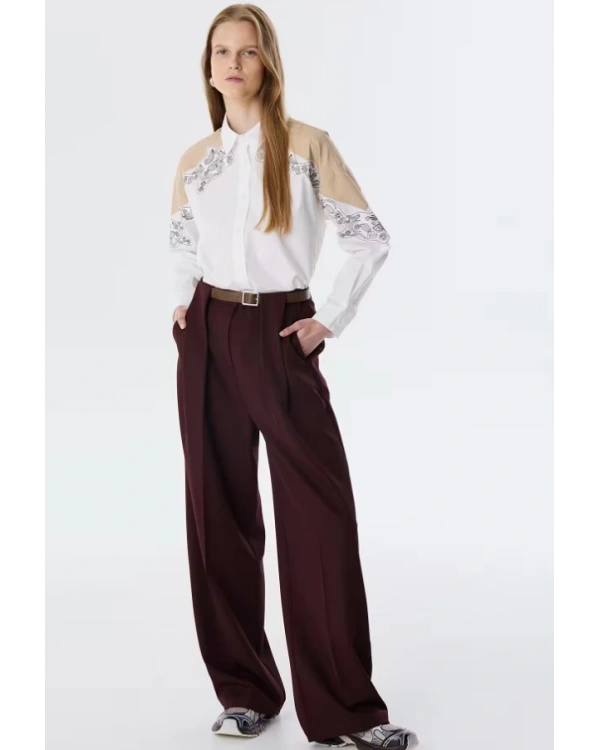 Twist Kemerli Wide Leg Pantolon TW6250003114