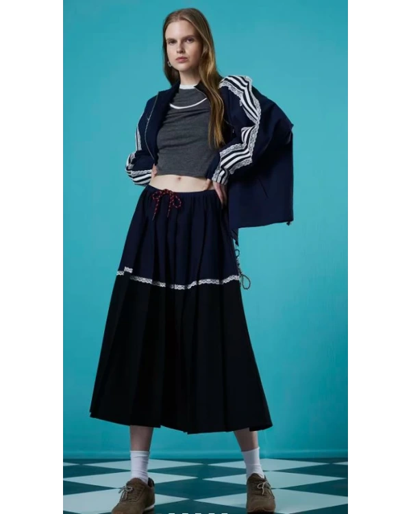 Twist Kumaş Mix Colorblock Etek TW6250004067