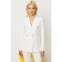 Ekol Kruvaze Yaka Kapak Cepli Kadın Ekru Ceket 04006