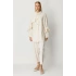 Ghisa Kadın Çizgili Düğme Detaylı Ekru Takım 25YGSTKM4975
