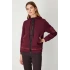 On Fashion Kadın Kapüşonlu Cepli Bordo Mont 60703