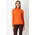 On Fashion Kadın Dik Yaka Basic Oranj Kazak 63514