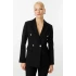 Ekol Kruvaze Yaka Kapak Cepli Kadın Siyah Ceket 04006