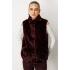 Ekol Kadın Kürklü Bordo Yelek 08905