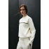 Lufian Angelina Kadın Kırık Beyaz Örme Sweatshirt 122030019