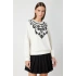 On Fashion Kadın Yakası İşlemeli Ekru Sweatshirt 66357