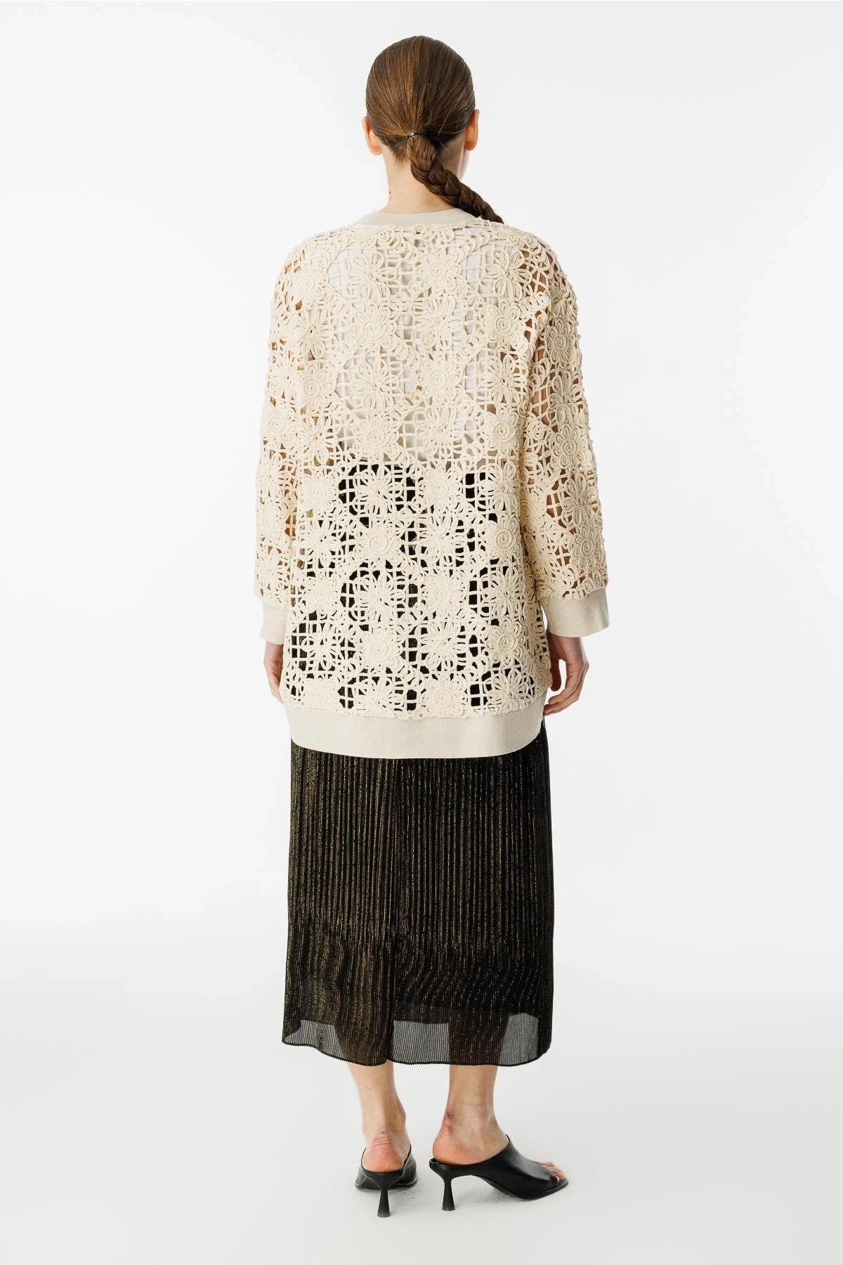 Ghisa Kadın Bej Güpür Ceket 25YGSHRK3075