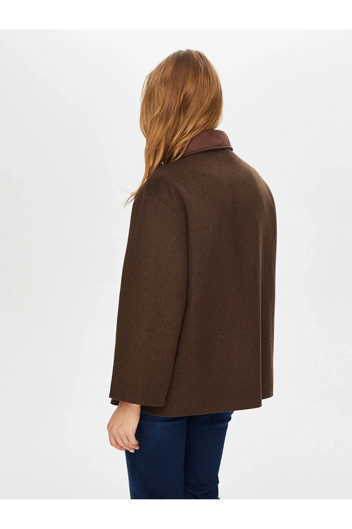 Faik Sönmez Kadın İçi Kapitone Detaylı Kahverengi Kaban UW26KBN001