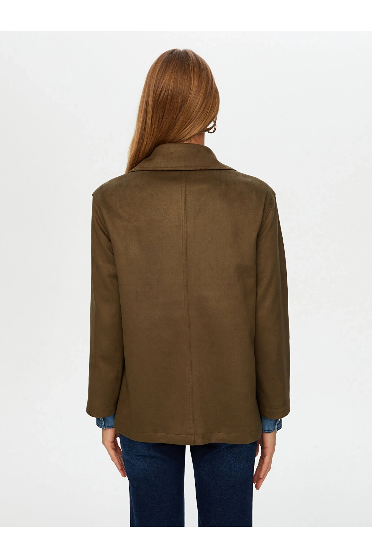 Faik Sönmez Kadın Astarlı Kahverengi Süet Ceket UW26CKT007