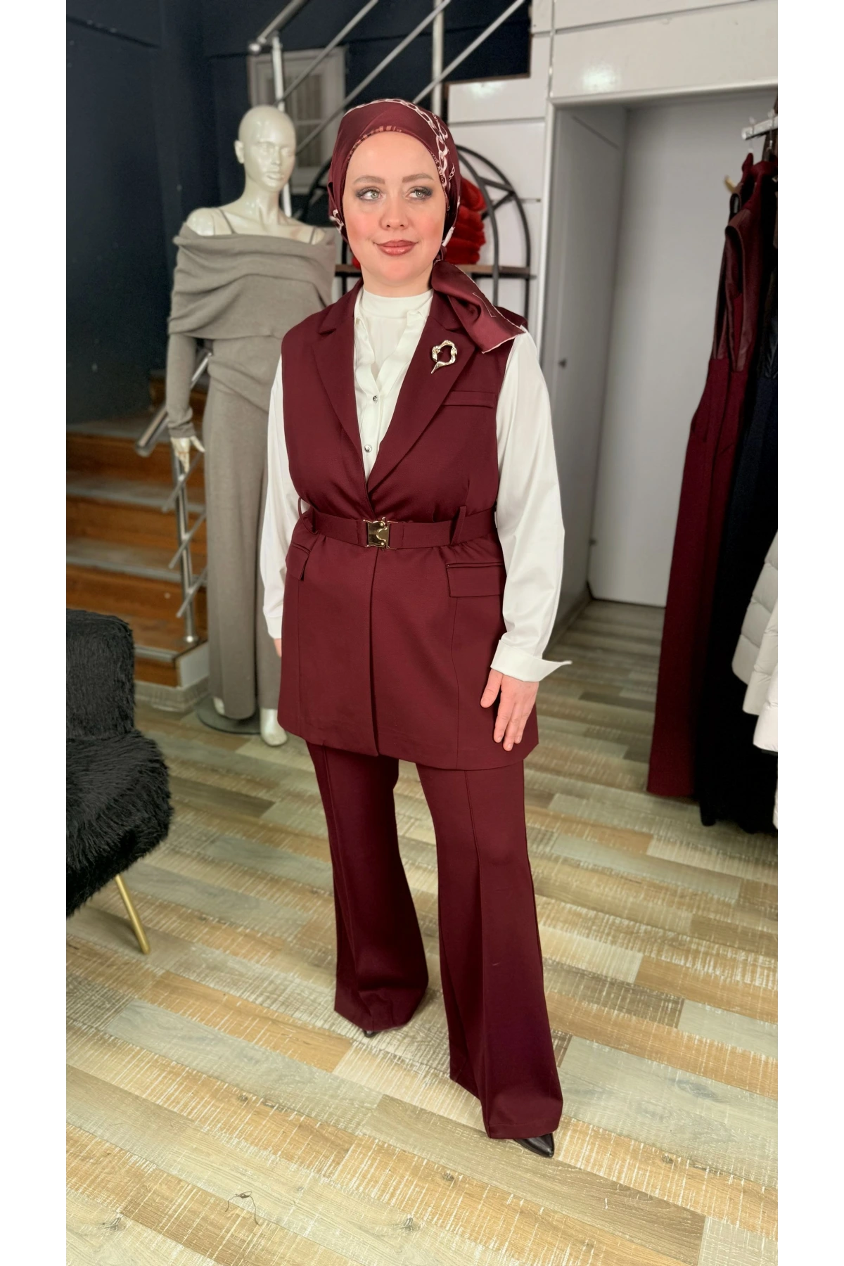 My312 Kemerli Yelekli Takım 26W1511