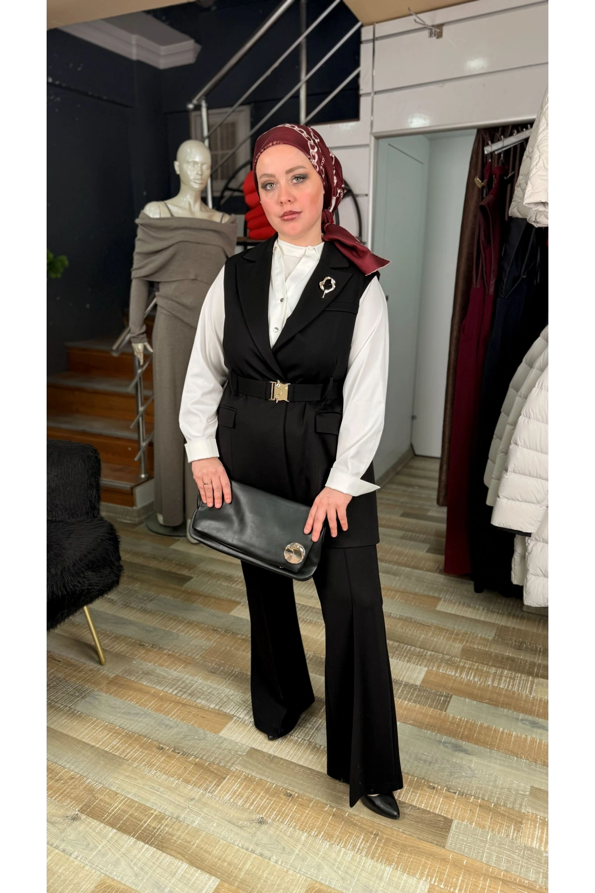 My312 Kemerli Yelekli Takım 26W1511