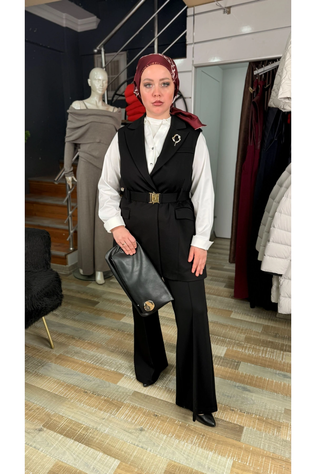 My312 Kemerli Yelekli Takım 26W1511