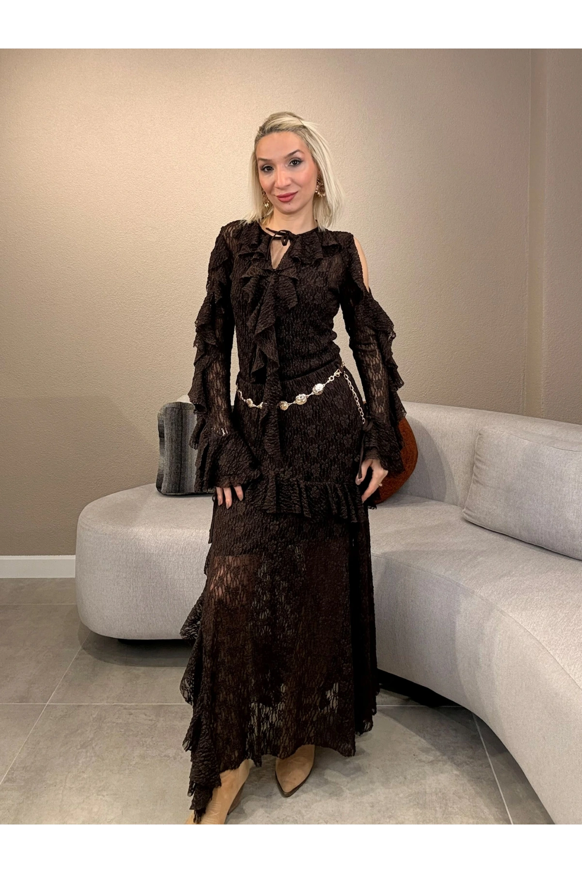 Milestone Bürümcük Kumaş Etekli Takım 763