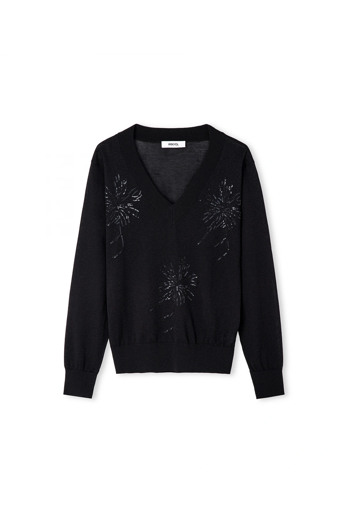 İpekyol Çiçek Motifli Triko IS1260050072