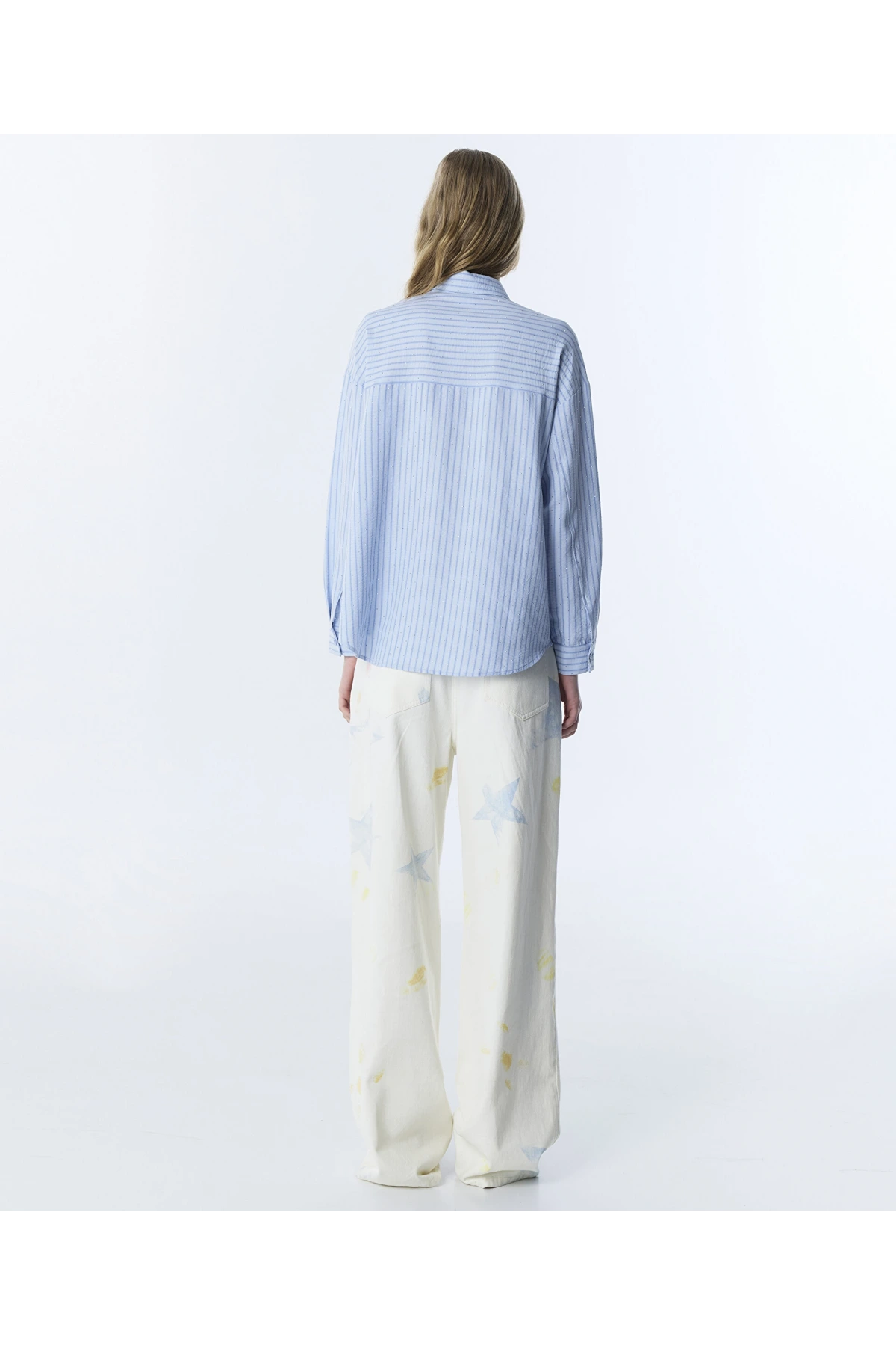 Twist Hotfix Baskılı Çizgi desen Gömlek TS1260025160