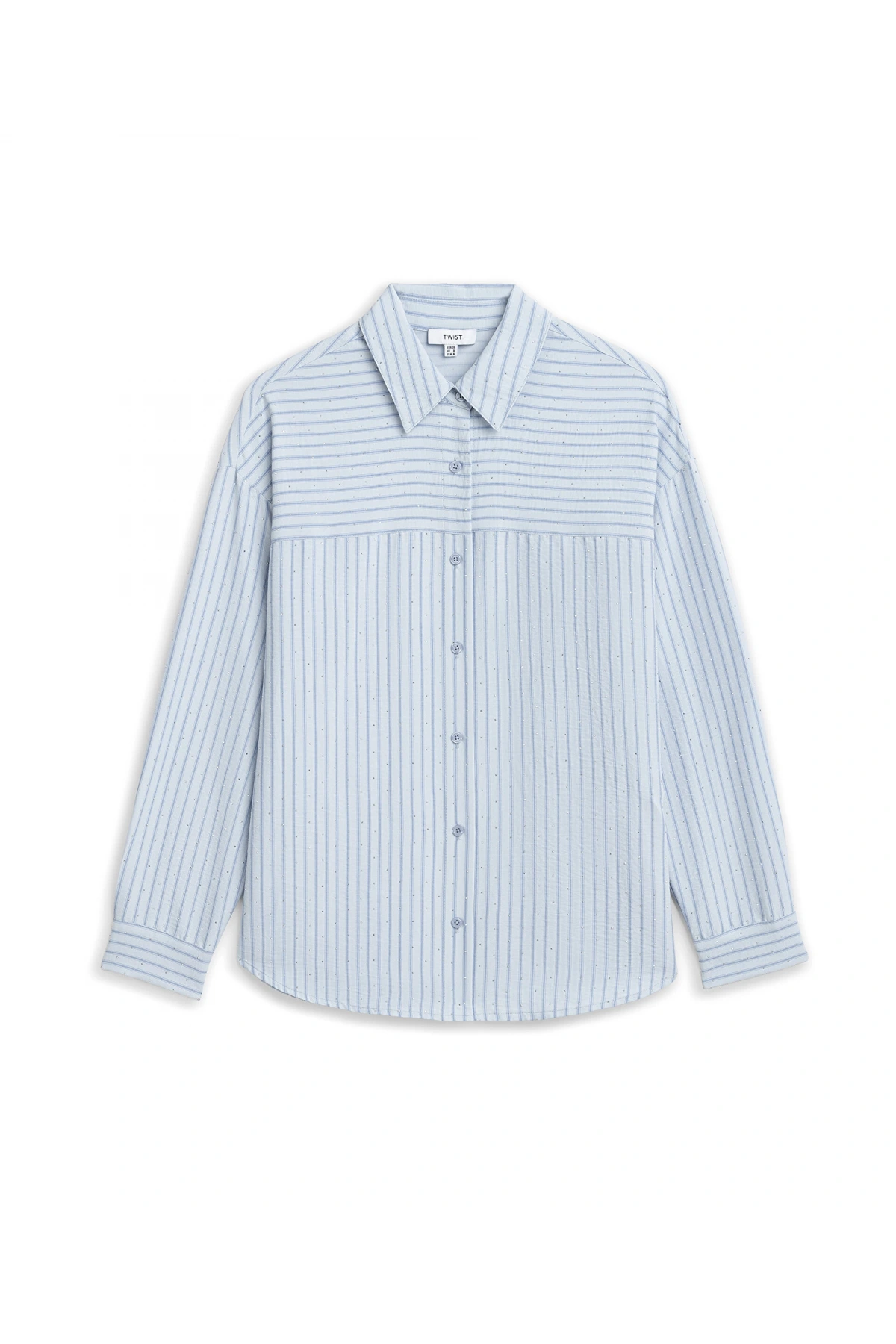 Twist Hotfix Baskılı Çizgi desen Gömlek TS1260025160