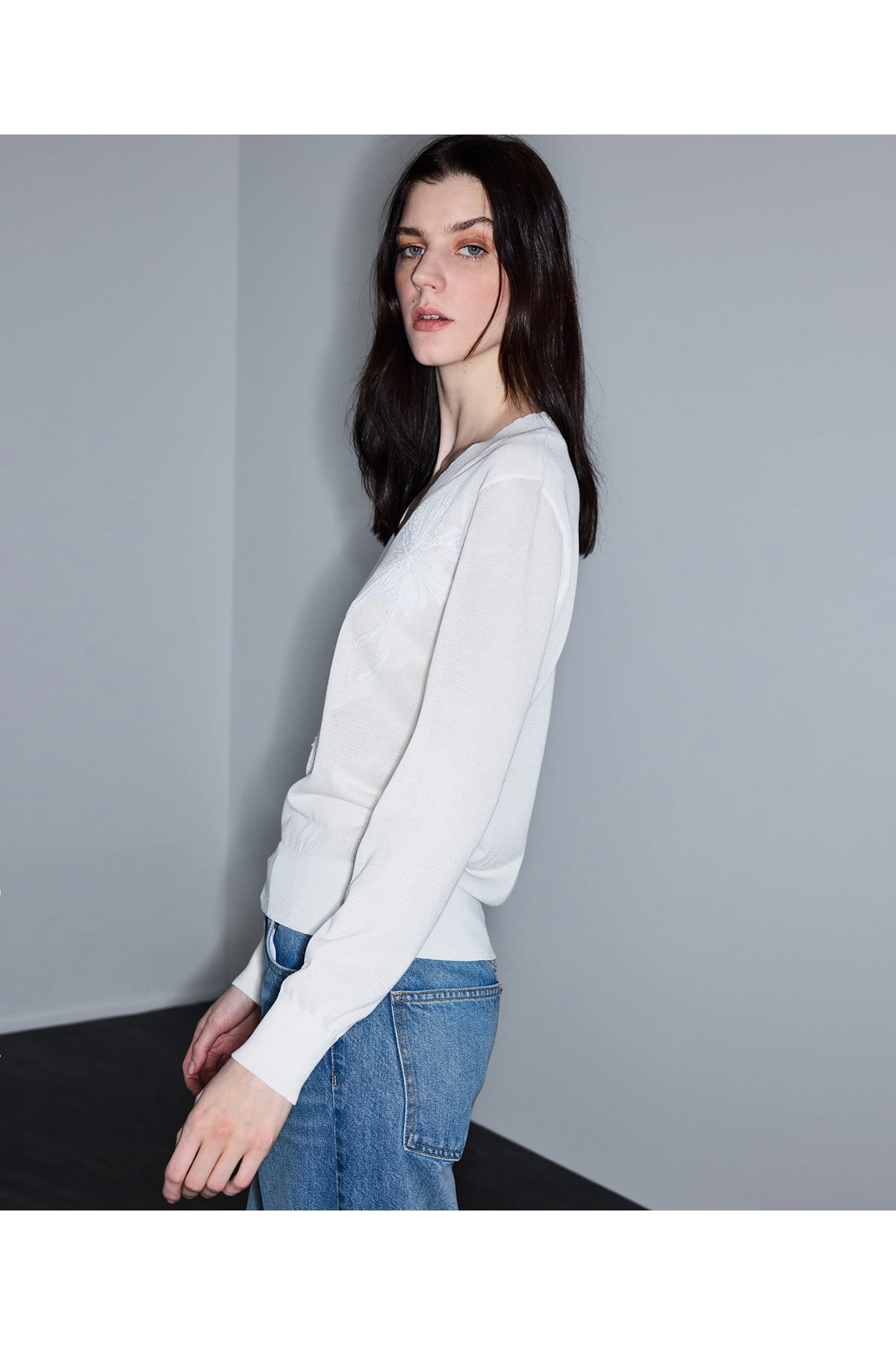 İpekyol Çiçek Motifli Triko IS1260050072