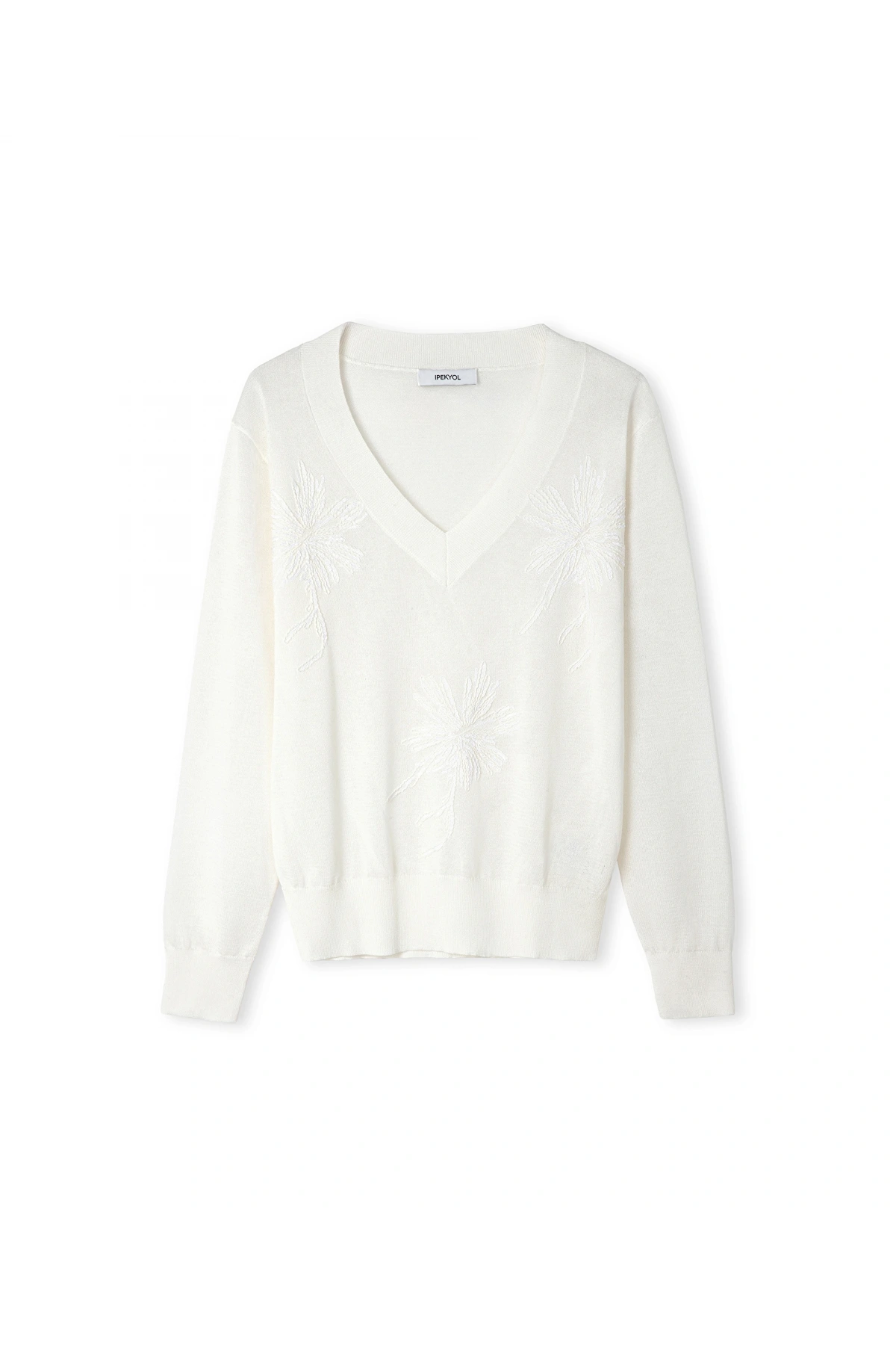 İpekyol Çiçek Motifli Triko IS1260050072