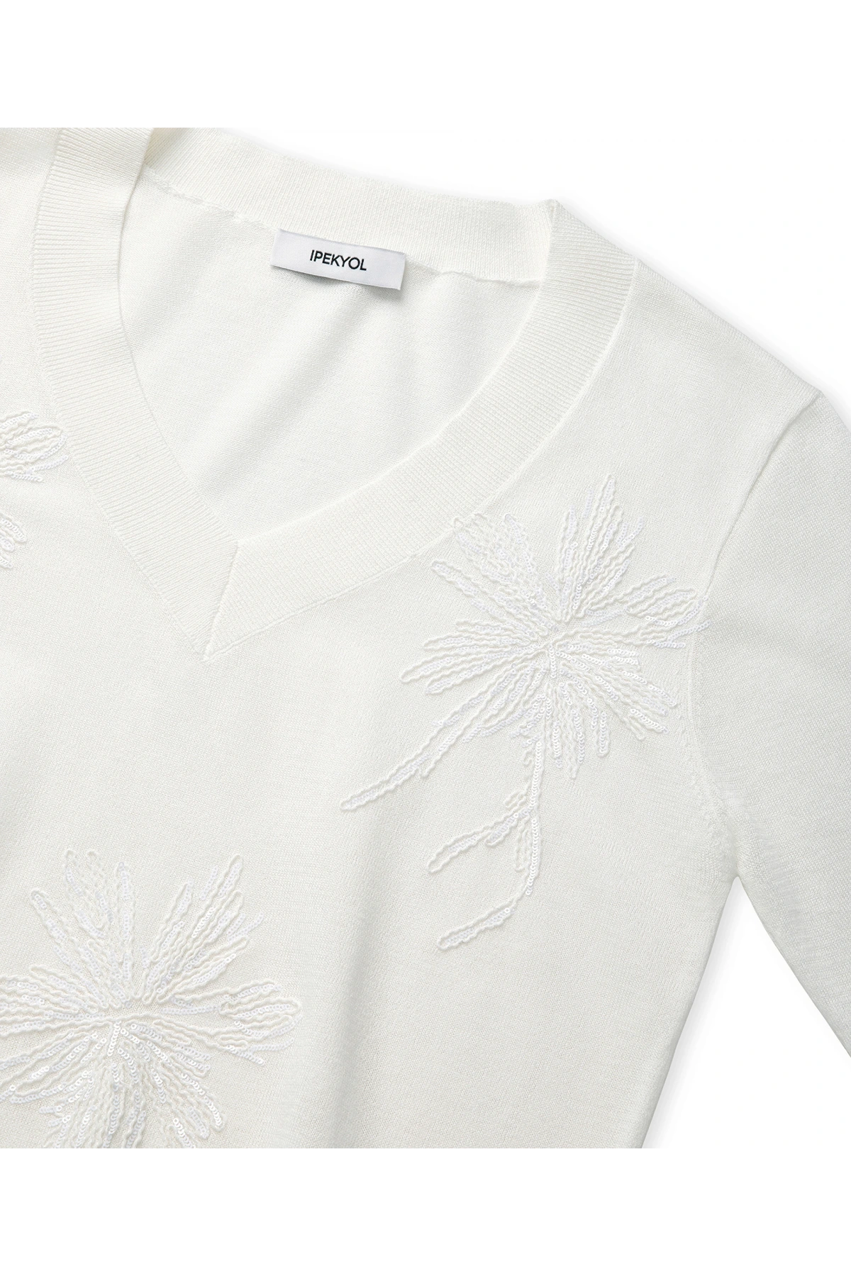 İpekyol Çiçek Motifli Triko IS1260050072