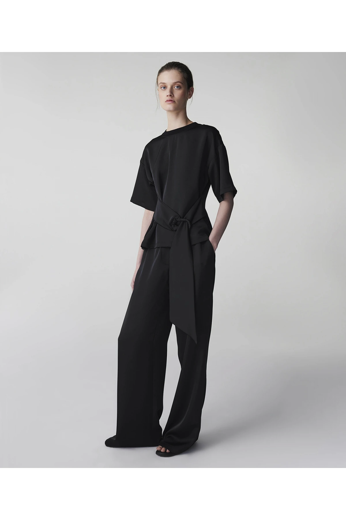 İpekyol Wide Leg Fit Saten Pantolon IS1260003147