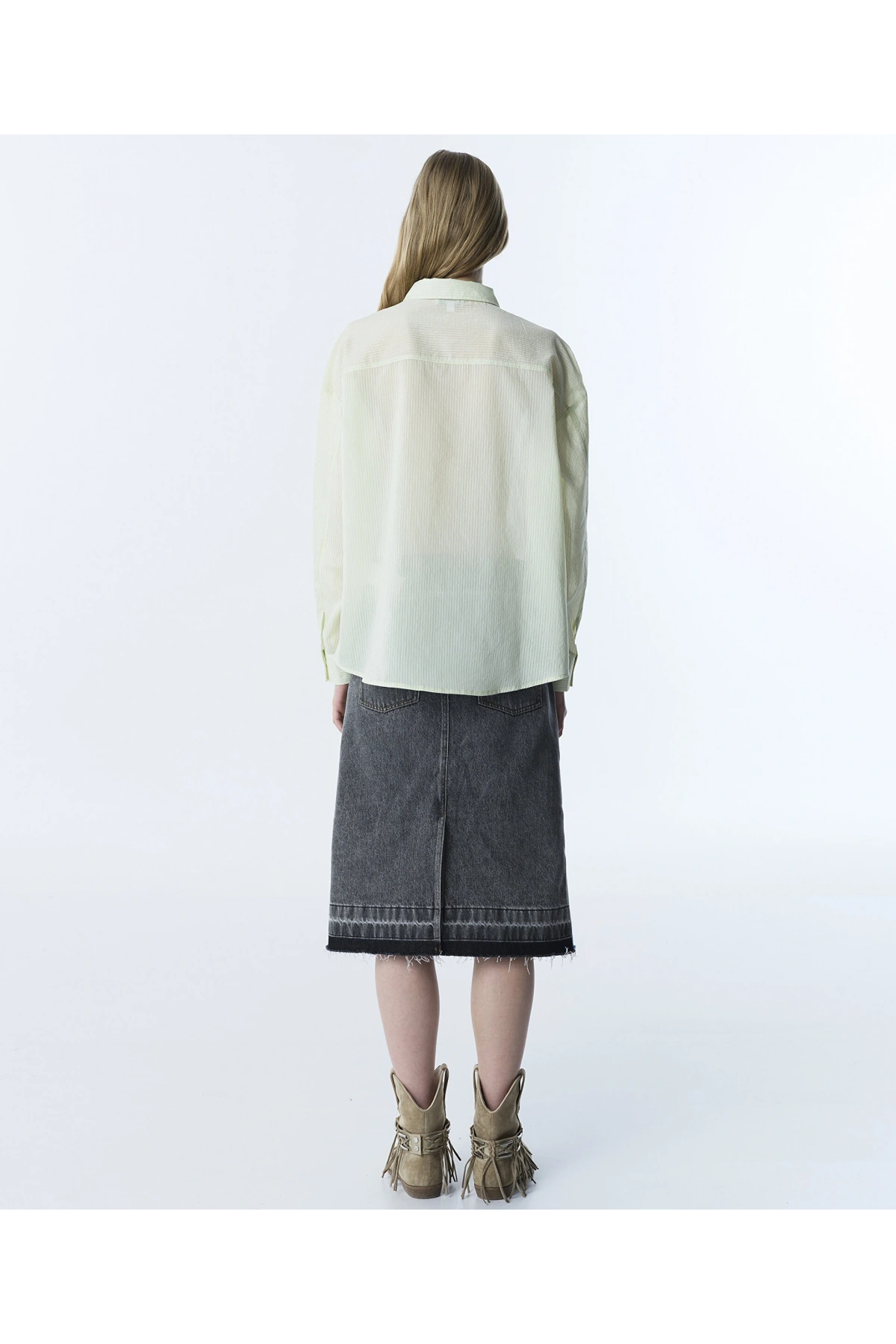 Twist Slogan Ve Görsel Baskılı Oversize Gömlek TS1260025110