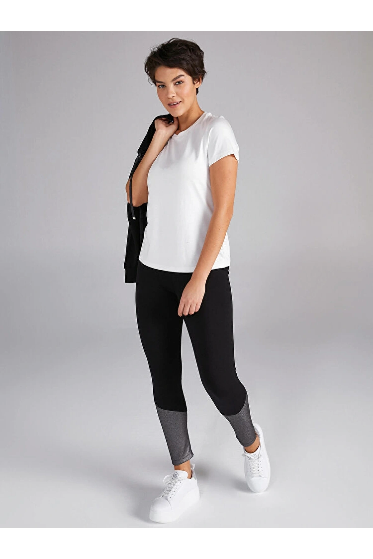 Faik Sönmez Kadın Yuvarlak Yaka Kısa Kol Ekru T-Shirt B00002