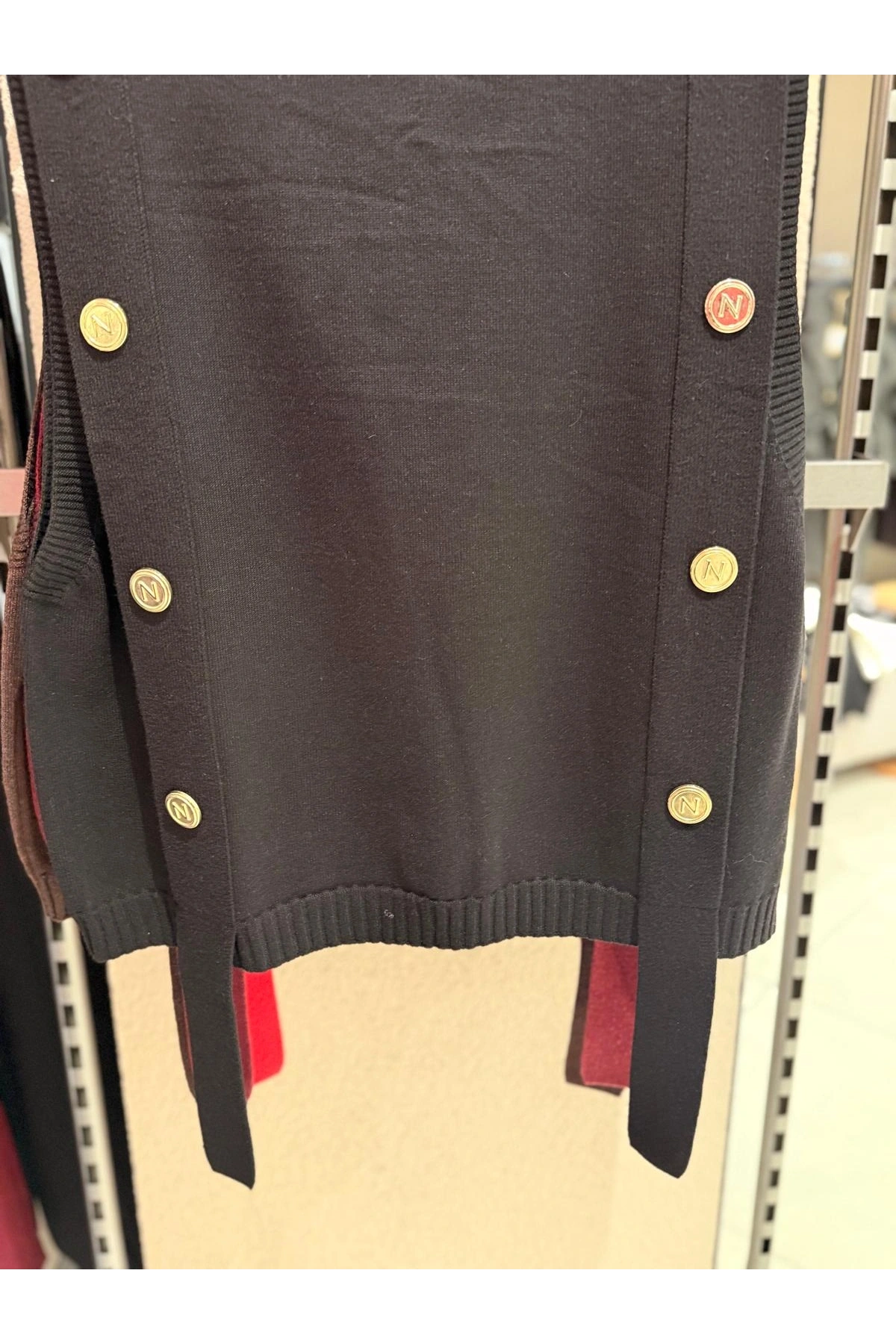 On Fashion Düğmeli Sıfır Yaka Süveter 69310