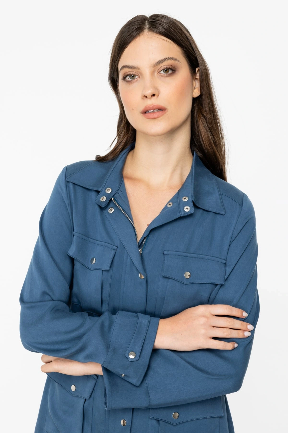 Ekol Çıt Çıt Detaylı Trençkot 06032