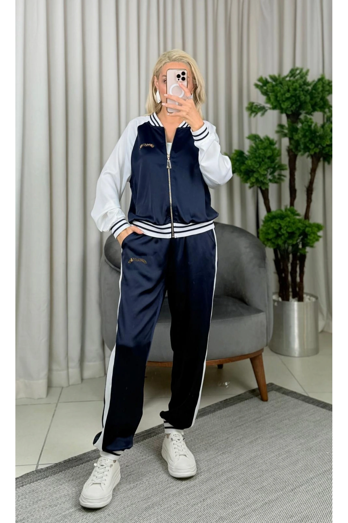 On Fashion Fermuarlı Ribanalı Eşorfman Üst 56349