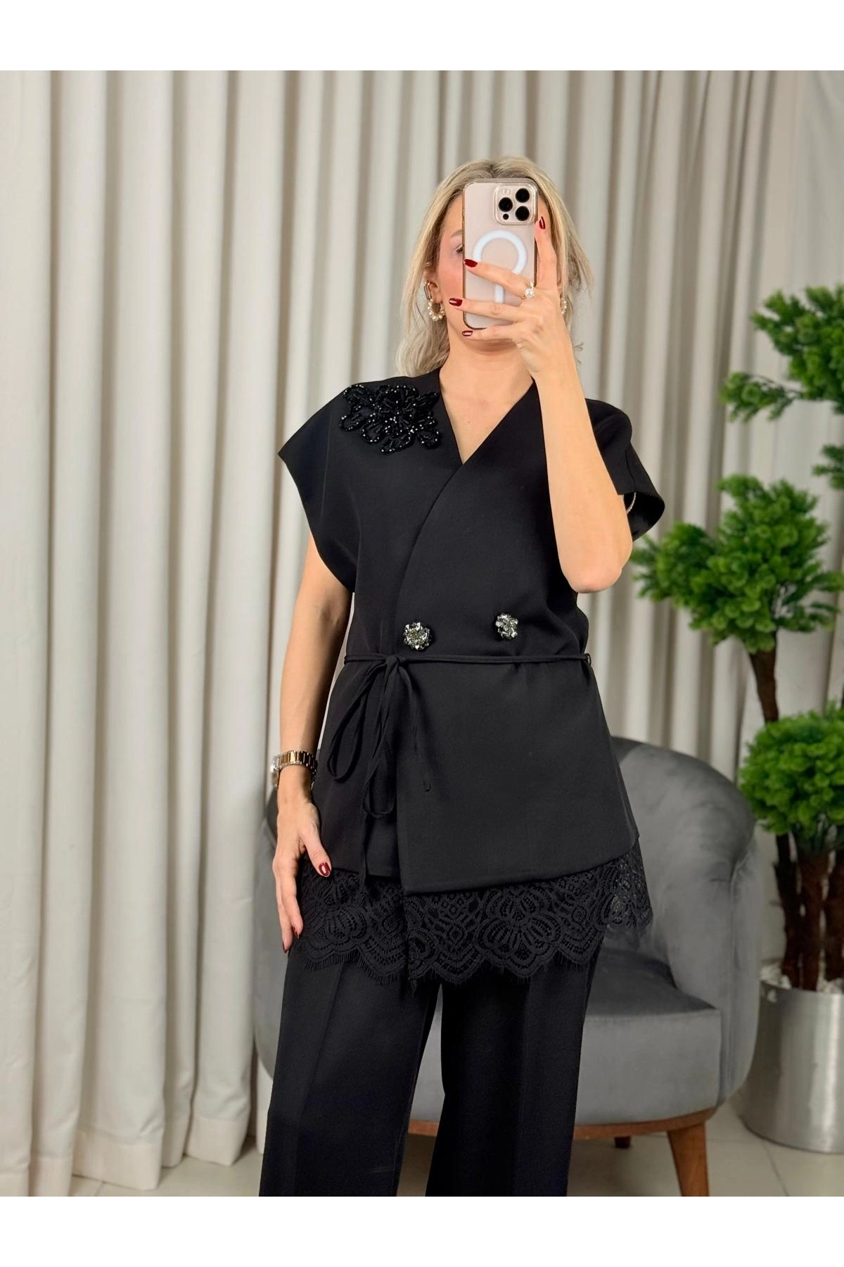 my312Yakası İşlemeli Takım 25S1401