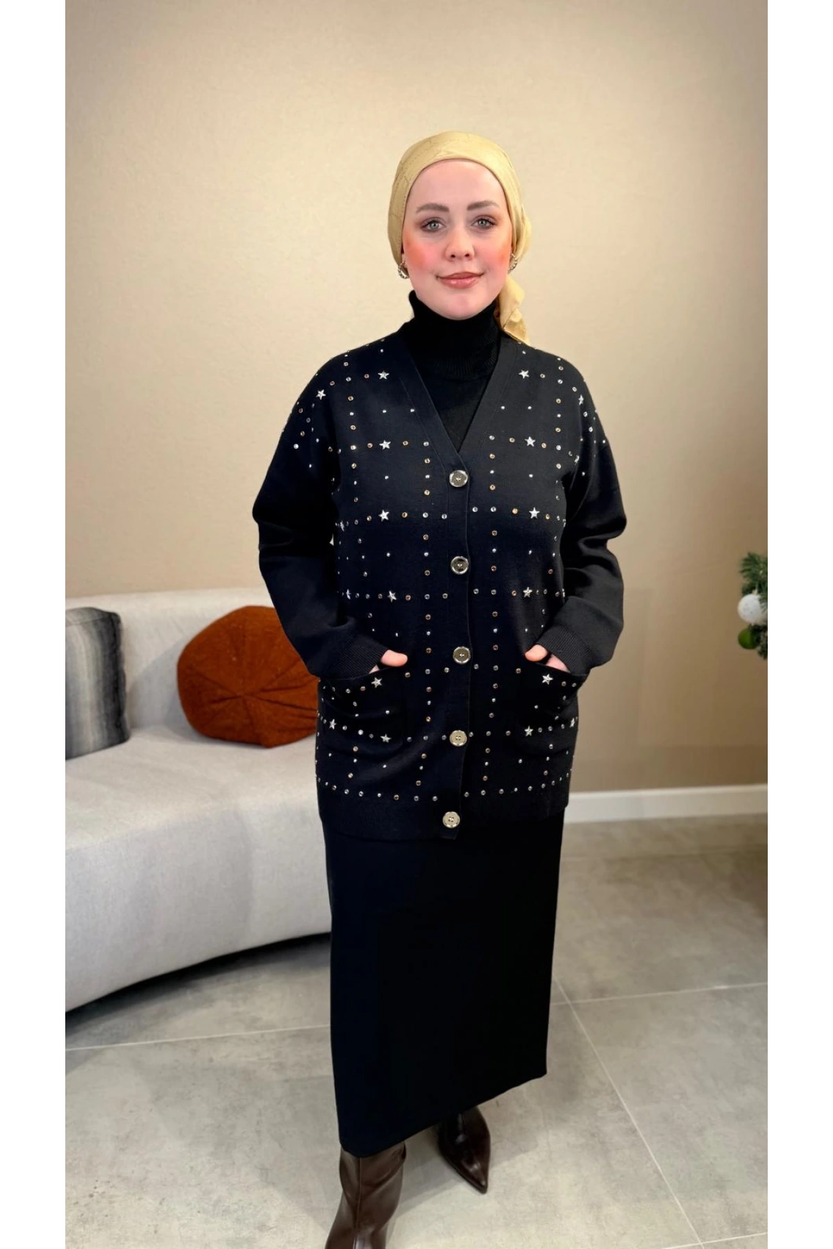 Ghisa Yıldız Zımbalı Hırka 26GSHRK3301